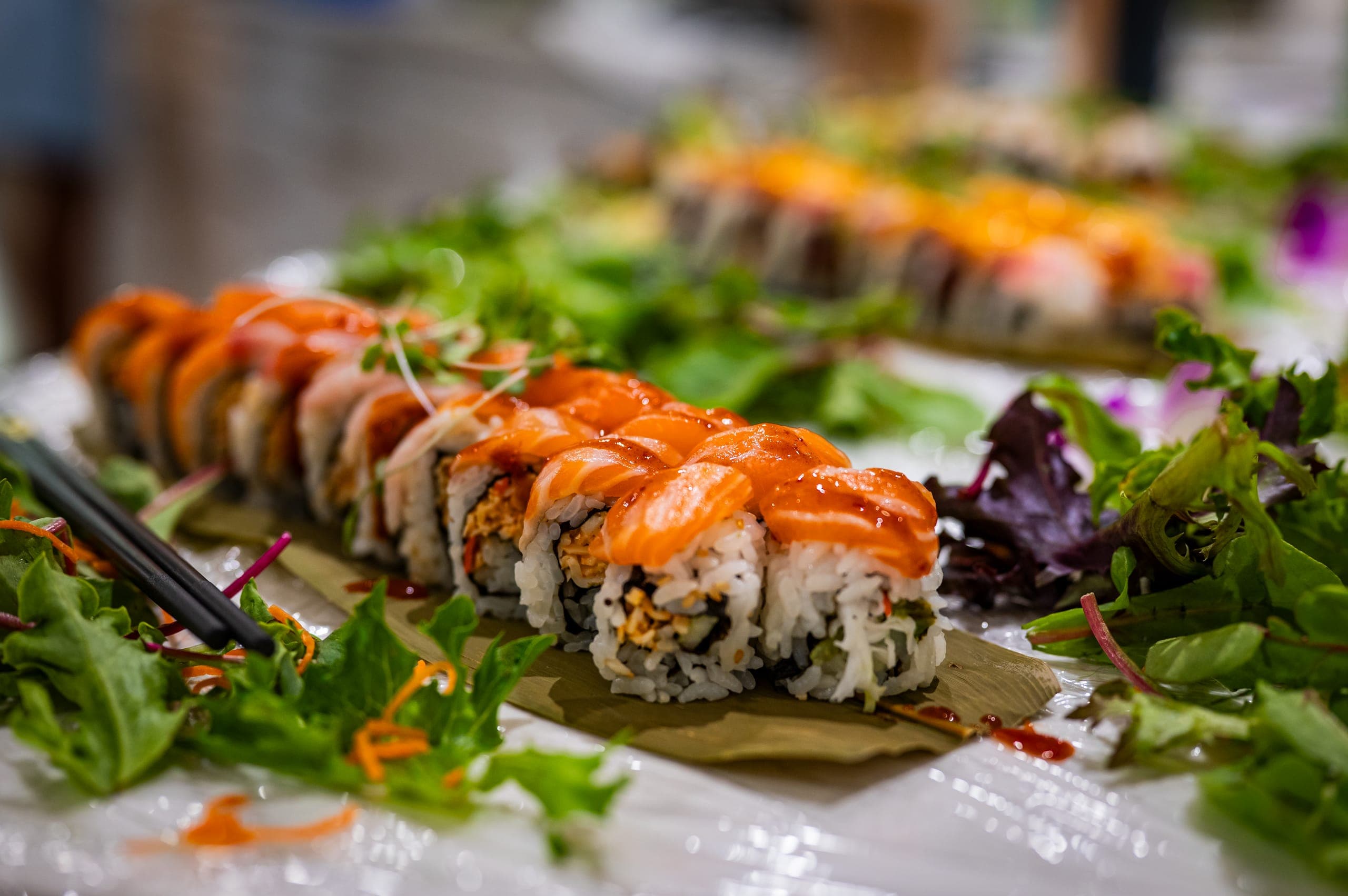 Specialty sushi from a private Sonakase event in Gainesville.
