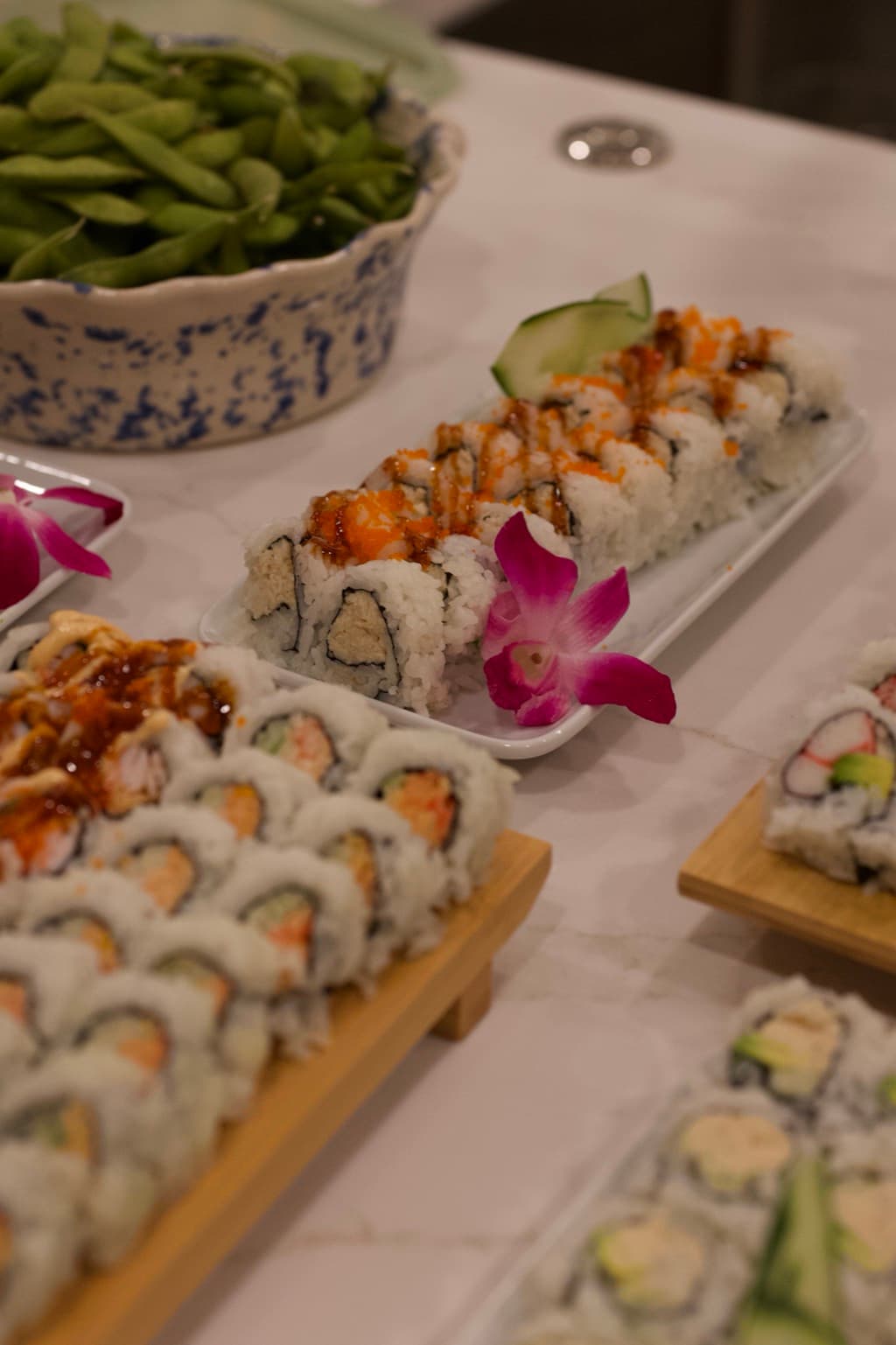Specialty sushi from a private Sonakase event in Gainesville.