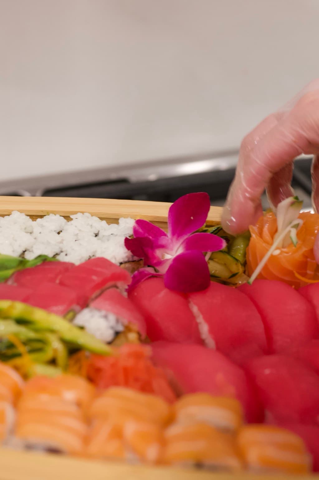 Specialty sushi from a private Sonakase event in Gainesville.