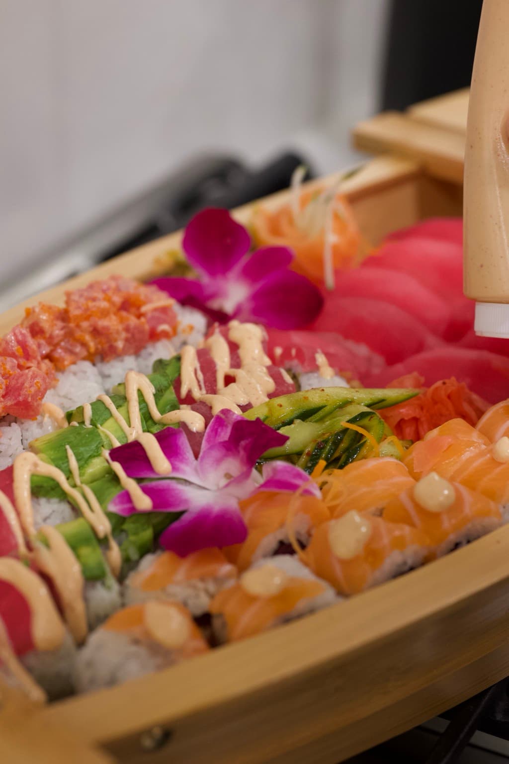 Specialty sushi from a private Sonakase event in Gainesville.