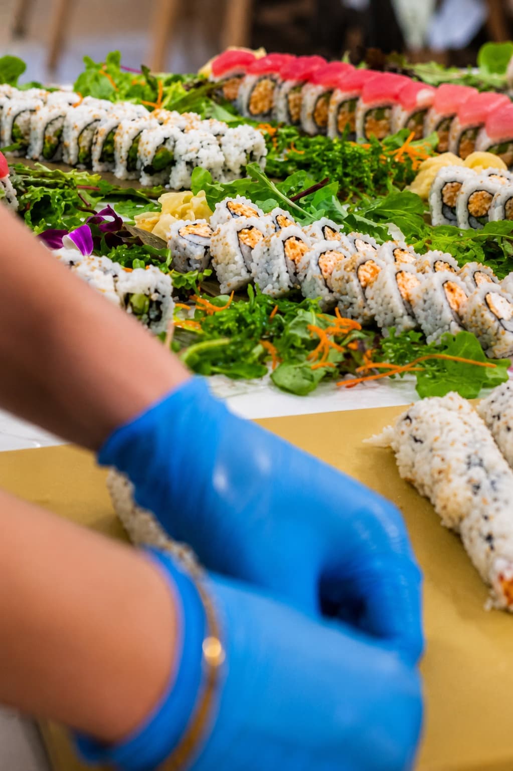Specialty sushi from a private Sonakase event in Gainesville.