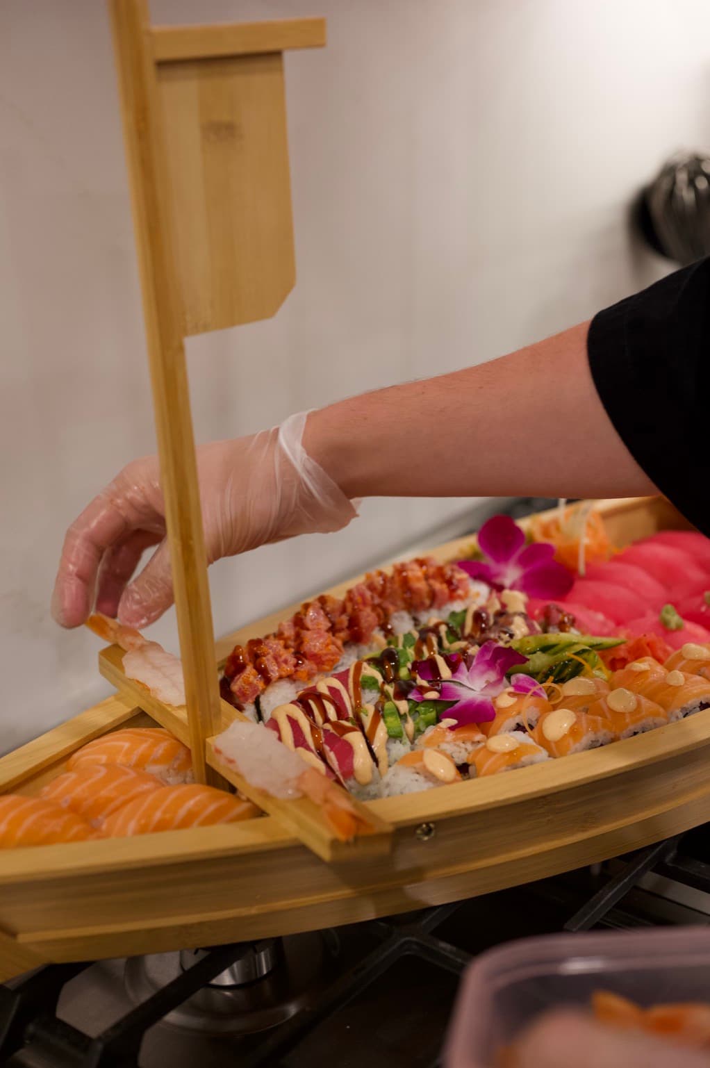 Specialty sushi from a private Sonakase event in Gainesville.